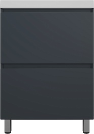 Style Line Тумба под раковину Манхэттен 60 Plus эмаль графит матовая – фотография-1